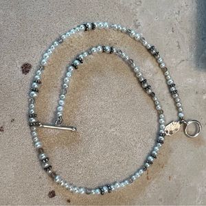 MIGNON FAGET 16” Small Pearl Necklace with Toggle Closure.